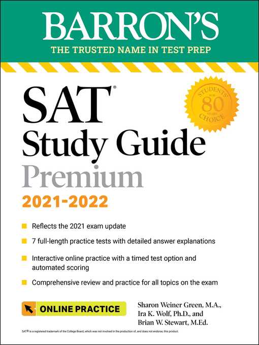 Barron's SAT Study Guide Premium, 2021-2022 (Reflects the 2021 Exam Update)